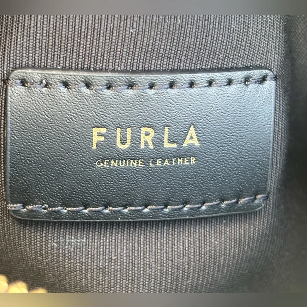 Furla Snakeskin Crossbody with Coin Pouch - Modern Luxe Statement NWT - Picture 6 of 15